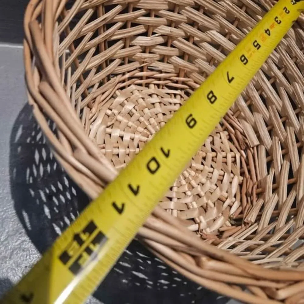 Woven Wicker Basket with Handle